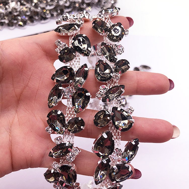 Sewing accessories Charms trimming rhinestone chain for dress garment & processing accessories