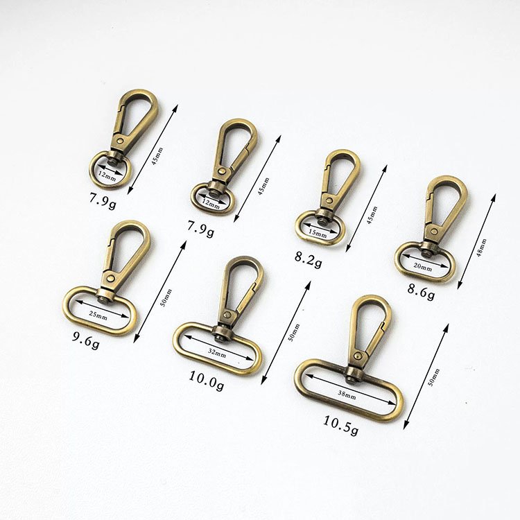RTS Handbag Hardware Accessories dog Hooks For Chain Bag Strap Clasps Swivel Snap Hook Bag fittings