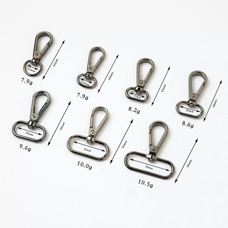RTS Handbag Hardware Accessories dog Hooks For Chain Bag Strap Clasps Swivel Snap Hook Bag fittings