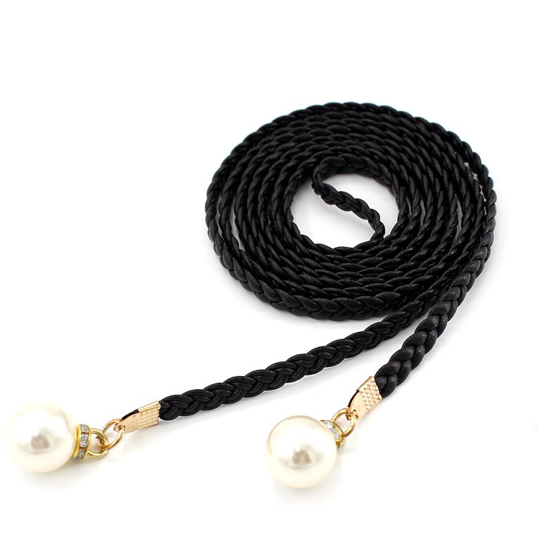 High Quality Waist Chain Multi-color Ladies Waist Chain Braided Pearl Chain Belt