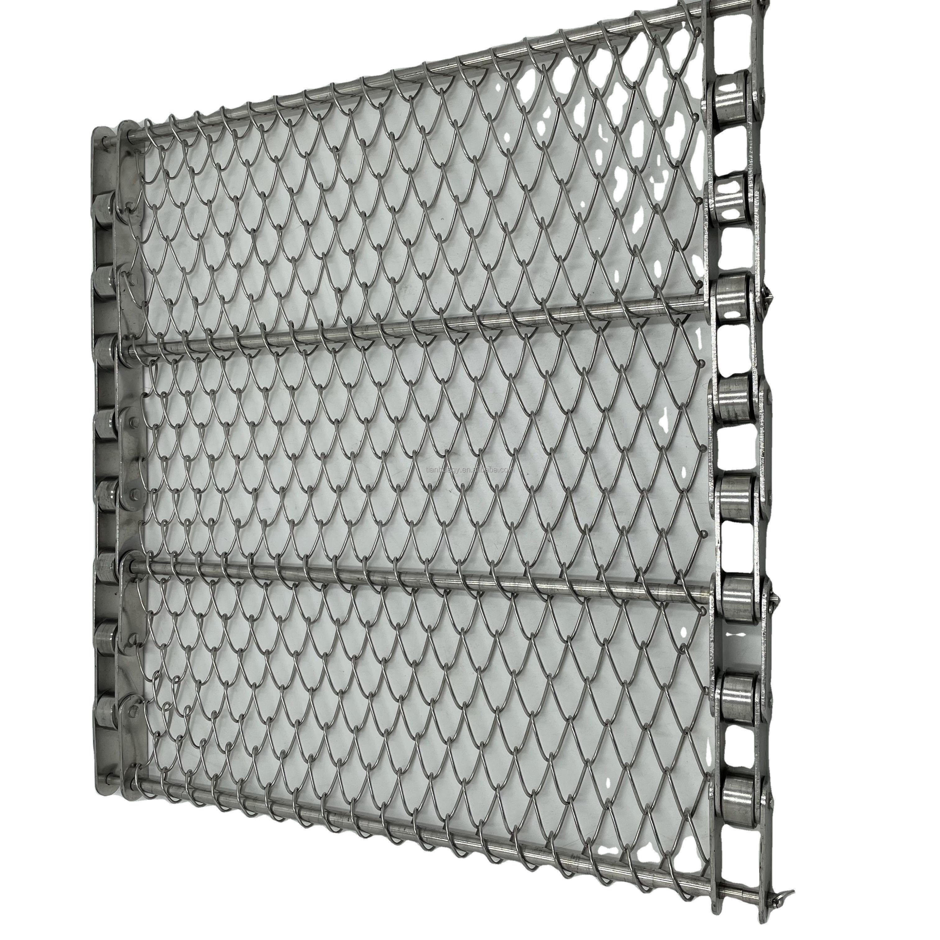 cooling conveyor belt for bakery 304 stainless steel wire mesh belt stainless steel conveyor chain belt