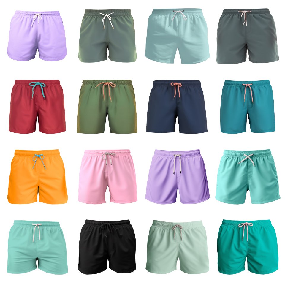 Summer Lightweight Surfing Shorts Quick Dry Mens Beach Swim Shorts Pockets Fitness Swimwear Swimming Trunks
