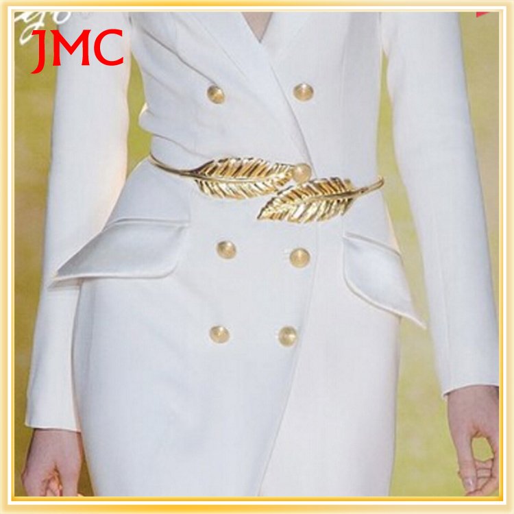 fashion metal ladies dress waist chain belt with wild stretch