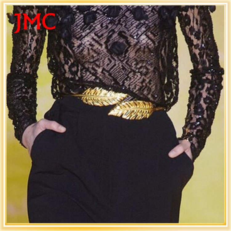 fashion metal ladies dress waist chain belt with wild stretch