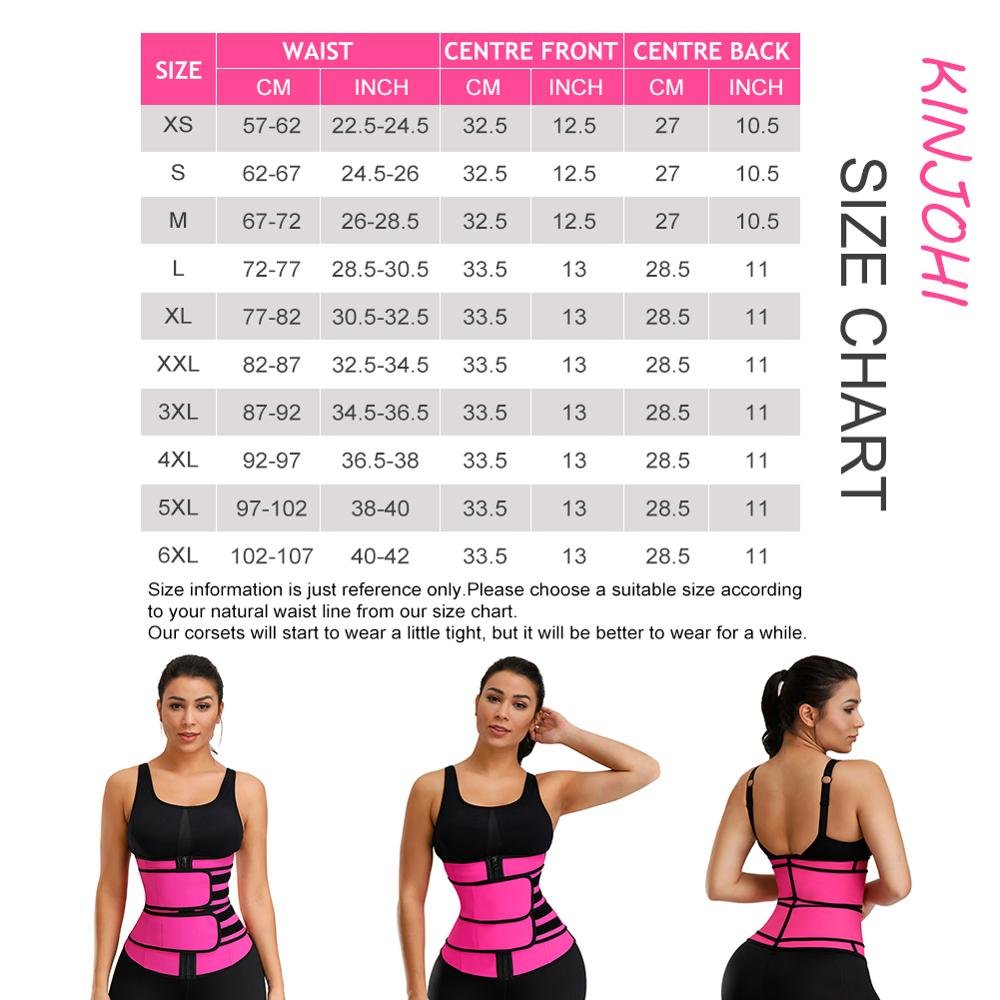 HEXIN Wholesale High Quality Private Label Latex Double Belt Zipper Sauna Slimming Women Waist Trainer Corset Shapers