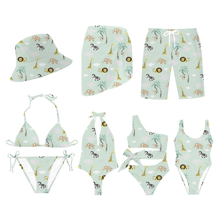 Custom Logo Wholesale Women Sexy Swimsuit Bathing Suit Beachwear & Swimwear Bikini Set Beach Shorts Sarongs Set