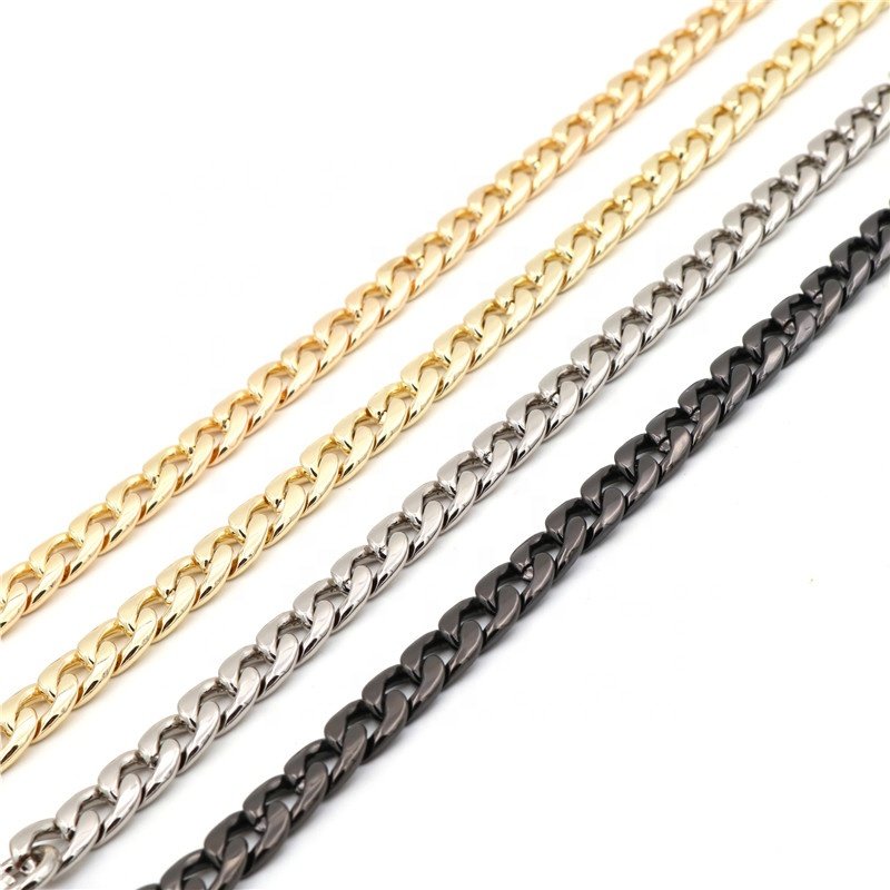 Imported Material Super AA Quality Plating NK Bag Chain Handbag 2.5mm Wire Golden Metal Chains For Purse Strap Chain with Clasp
