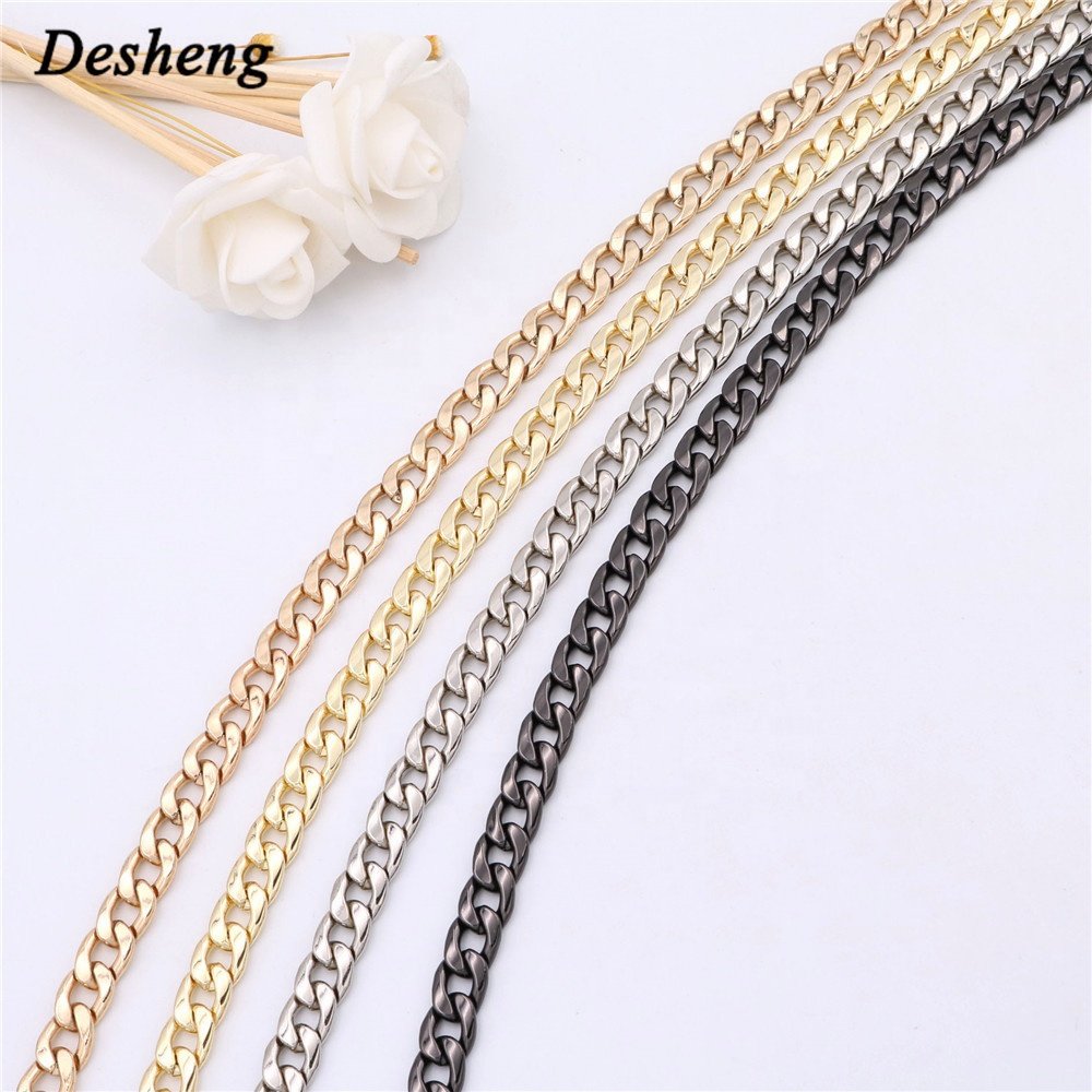 Imported Material Super AA Quality Plating NK Bag Chain Handbag 2.5mm Wire Golden Metal Chains For Purse Strap Chain with Clasp