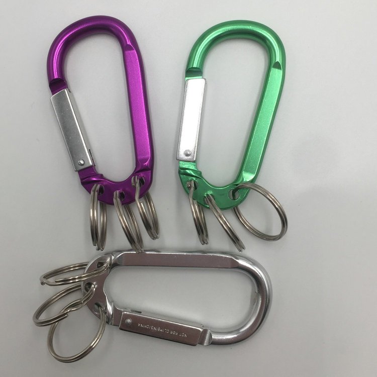 Fashion high quality 3 key chain belt clip carabiner aluminum alloy gift