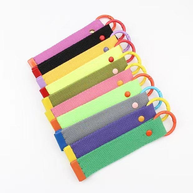 2.5cm Plain Keychain backpack lanyards colorful buckle Cotton belt key chain custom promotion lanyard college lanyards