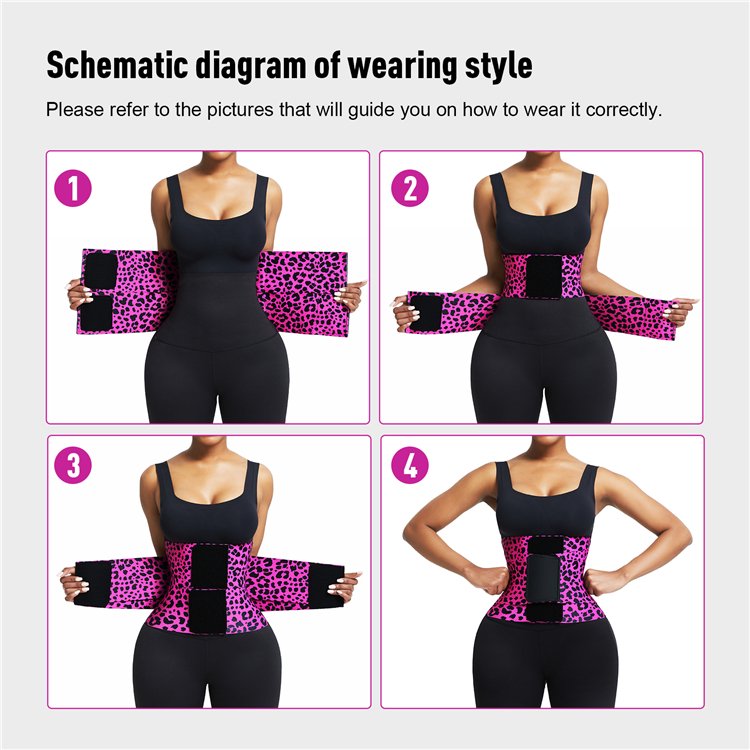 Hexin Shapewear Verified Pro HEXIN New High Elasticity Waist Trainer Belt Red And Yellow Leopard Print Shaper Slimming Belt Tummy Trimmer Women Waist Cinchers