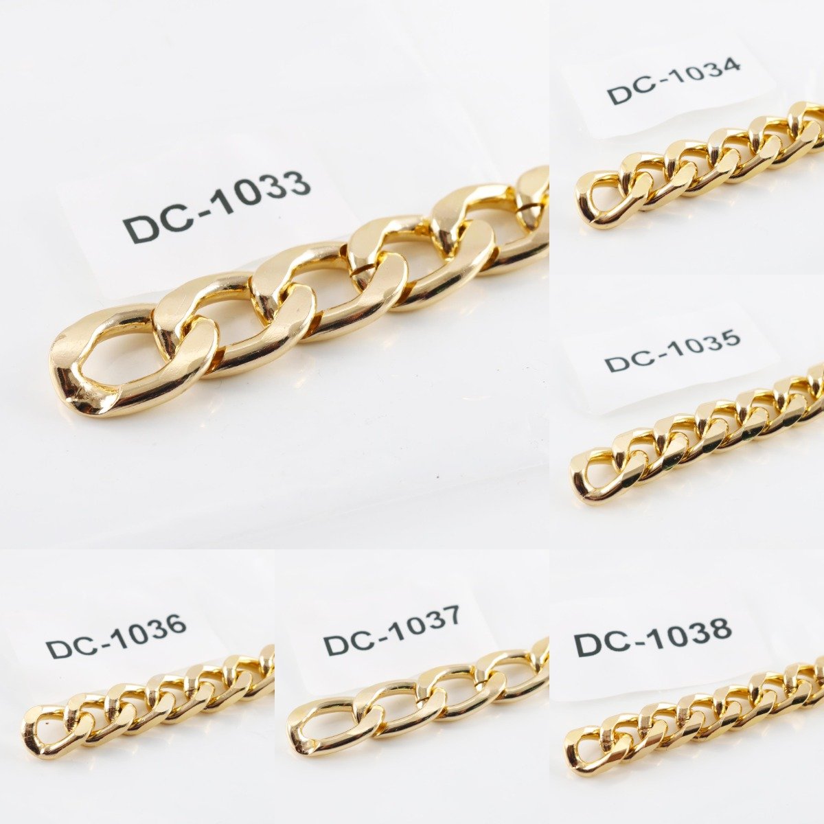 Custom gold plated chain with various styles metal gold chain belt clothing chain