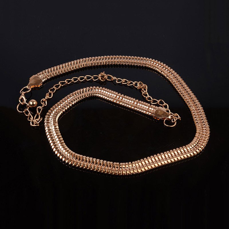 Hot Sale Women Metal Belt/ Fashion Waist Chain Belt/ Gold Belly Belts for Dress