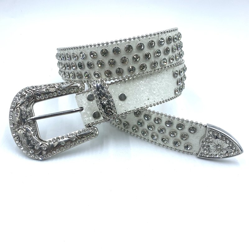 Fashion Crystal belts with metal buckle western cowboy and cowgirl belt diamond bb simon metal belt