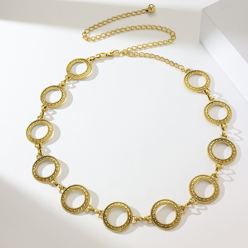 Woman Female Metal Chain Belt With Rhinestones Crystals Sexy Waist Belly Chain Belt Designer Fashion Chain