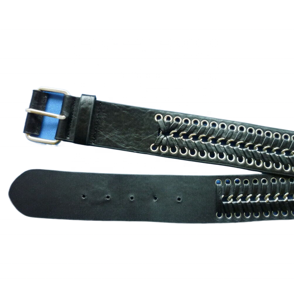 belt for women fashion belts for ladies or girls custom belts braided with chains with roller buckle