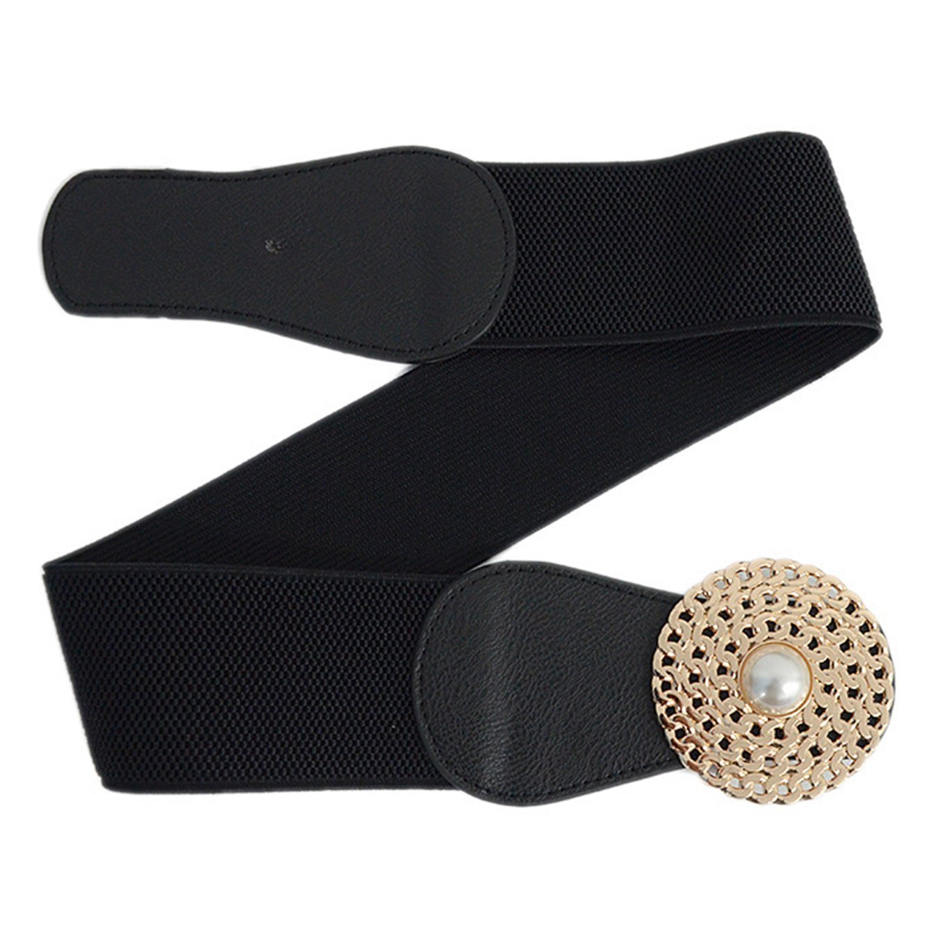 Women Skinny Belt for Dresses Round Chain Design Buckle Retro Stretch Ladies Waist Belt 6pcs Low MOQ