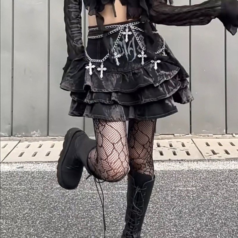 Women's Punk Cross Cowgirl Chain Belt Dress Waist Chain Accessories Belt