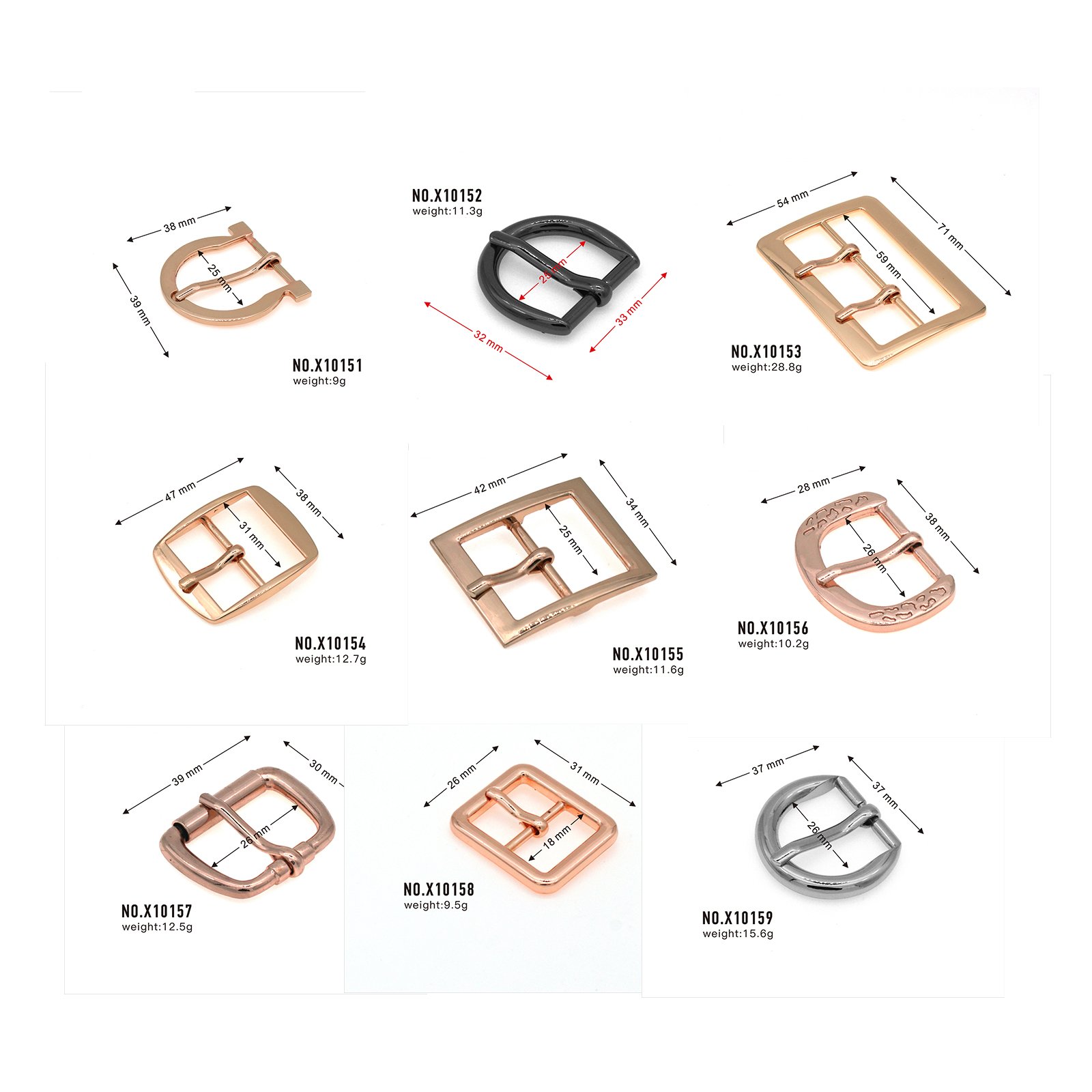 Handbags luggage pin buckles new custom adjustable clasp buckle hardware accessories bag parts