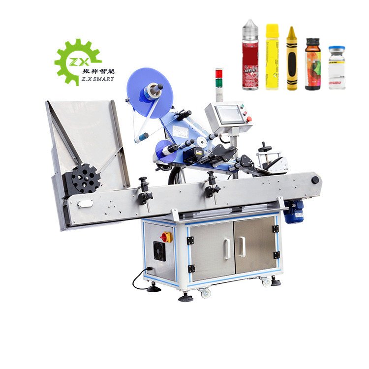 ZXSMART Bottle Ampoule Val Labeling Machine Tube Applicator Horizontal Labeling Machine Automatic 50ml 10ml Round Glass Bottle