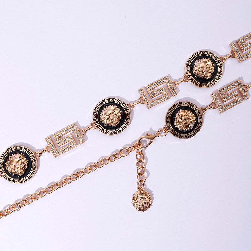Wholesale Fashion Letters Gold Silver Chain Accessories Women Chain Belt Waist Custom Logo
