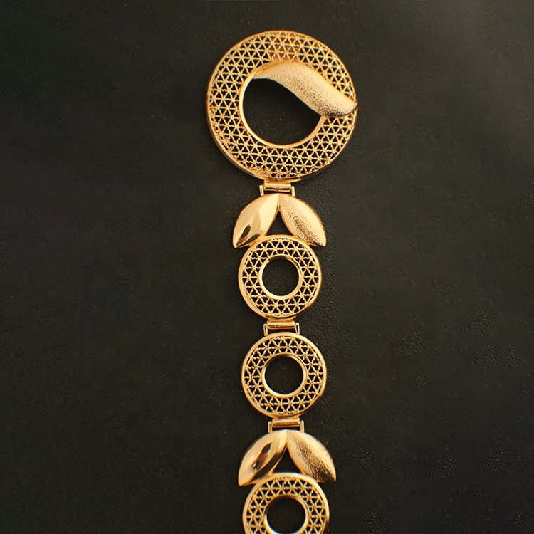 Fashion gold filled jewelry women luxury belt Perfect Flower Shape Design Belt Chic Female Waist Chain Gold Color