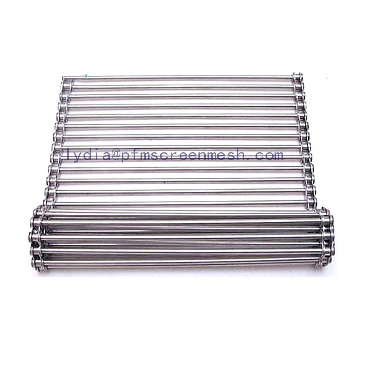 manufacture custom made metal carbon stainless steel rod chain mesh belt for parcel sorting machine package line