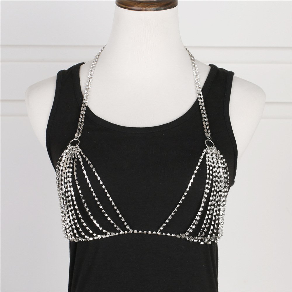 bra chain body jewelry women body chains sexy bikini jewelry accessories