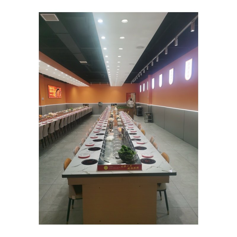 Customized Sushi Conveyor Belt System Stone Integrated Rotating Sushi Conveyor