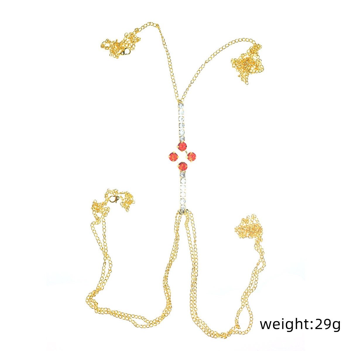 Wholesale Waist Chain Belt Heart Diamond Chest Body Jewelry Luxury Tassel Flashing Rhinestone Heart Body Chain For Women