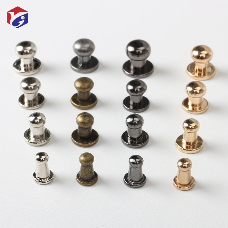 Head Screw Back Silver Button Spikes Rivet Round for Clothing Shoes Belts Bags Dog Collars Leather Craft Rapid Rivet Punk