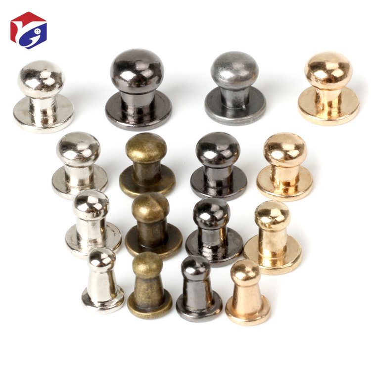 Head Screw Back Silver Button Spikes Rivet Round for Clothing Shoes Belts Bags Dog Collars Leather Craft Rapid Rivet Punk