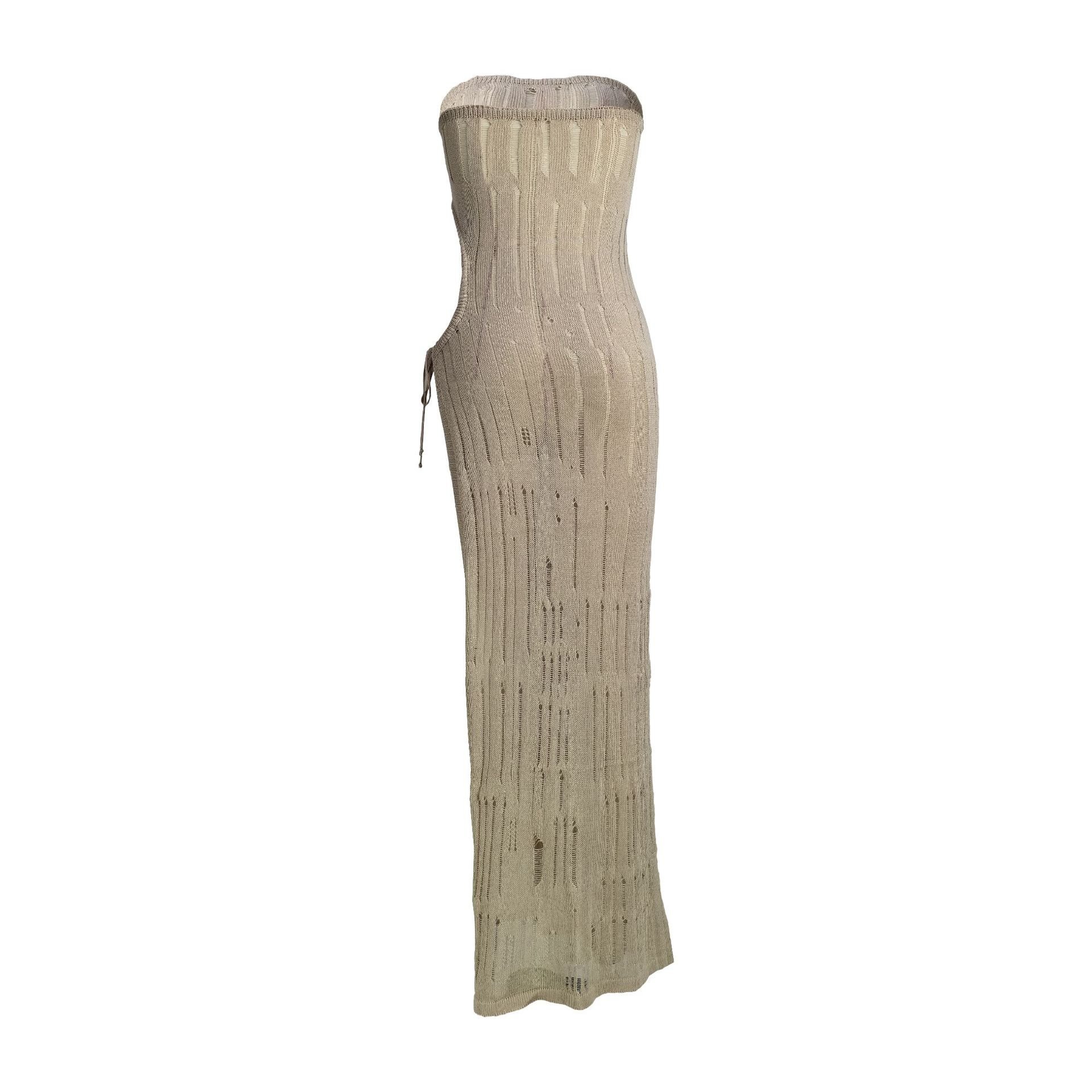 STOCK 4Colors Strapless Women Dress Slit Sides Maxi Dress Crochet Plus Size Dress Knit Beachwear Cover Ups