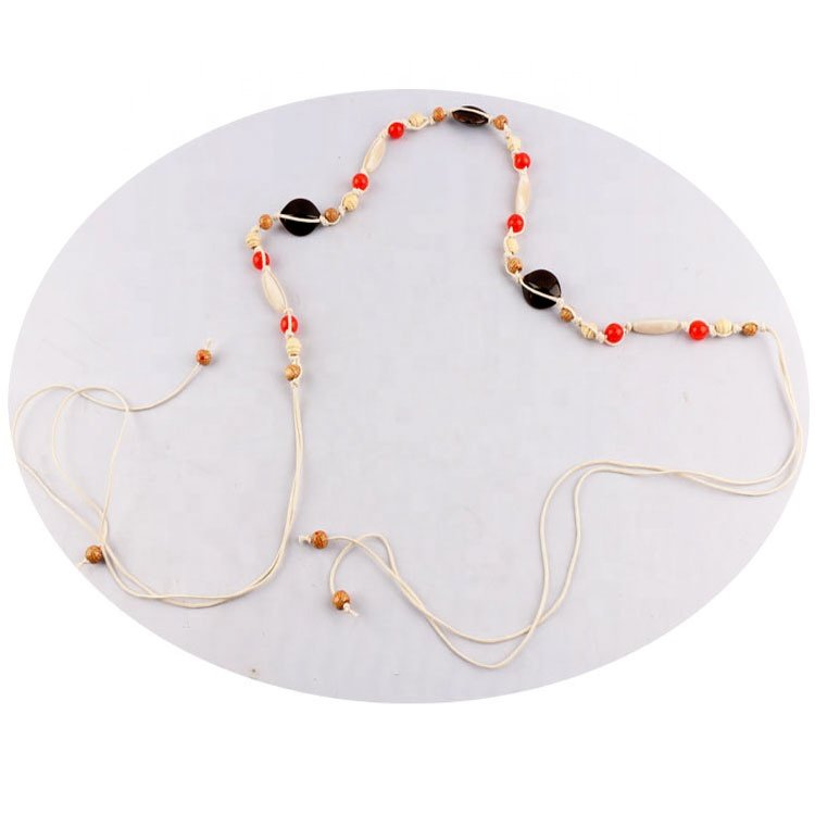 Bohemian Accessories Ethnic Style Fashion Woven Waist Chain Ladies Beads Thin Hand-Woven Girdle