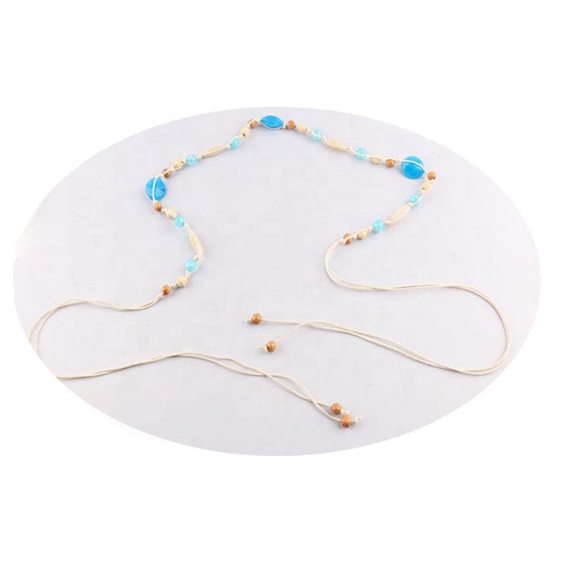 Bohemian Accessories Ethnic Style Fashion Woven Waist Chain Ladies Beads Thin Hand-Woven Girdle