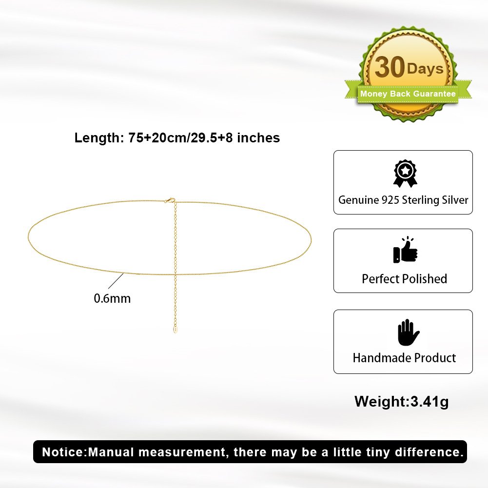 RINNTIN CW02 Women Gold Body Belly Chain Waist Adjustable 925 Silver Sexy Belly Box Chain Jewelry Manufacturer Joyas Wholesale