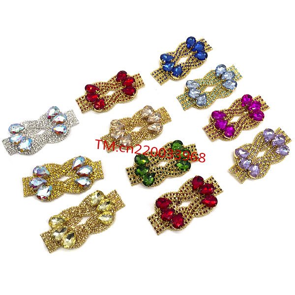 New Arrival custom colorful Rhinestone Crystal Bikini Connector Swimwear Accessories For Sexy bikini fabric jewelry connector