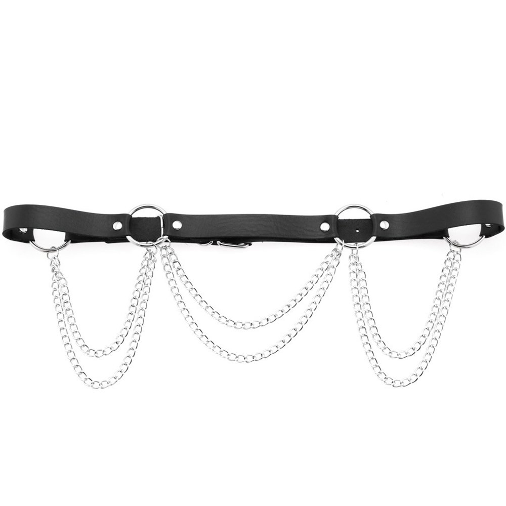 2022 New Design Popular Body Jewellery Women Metal Belt Fashion Leather Waist Chain Belt Silver Belly Belts Chains for Dresses