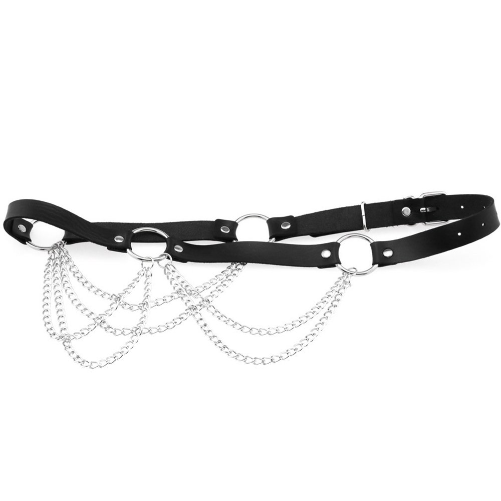 2022 New Design Popular Body Jewellery Women Metal Belt Fashion Leather Waist Chain Belt Silver Belly Belts Chains for Dresses