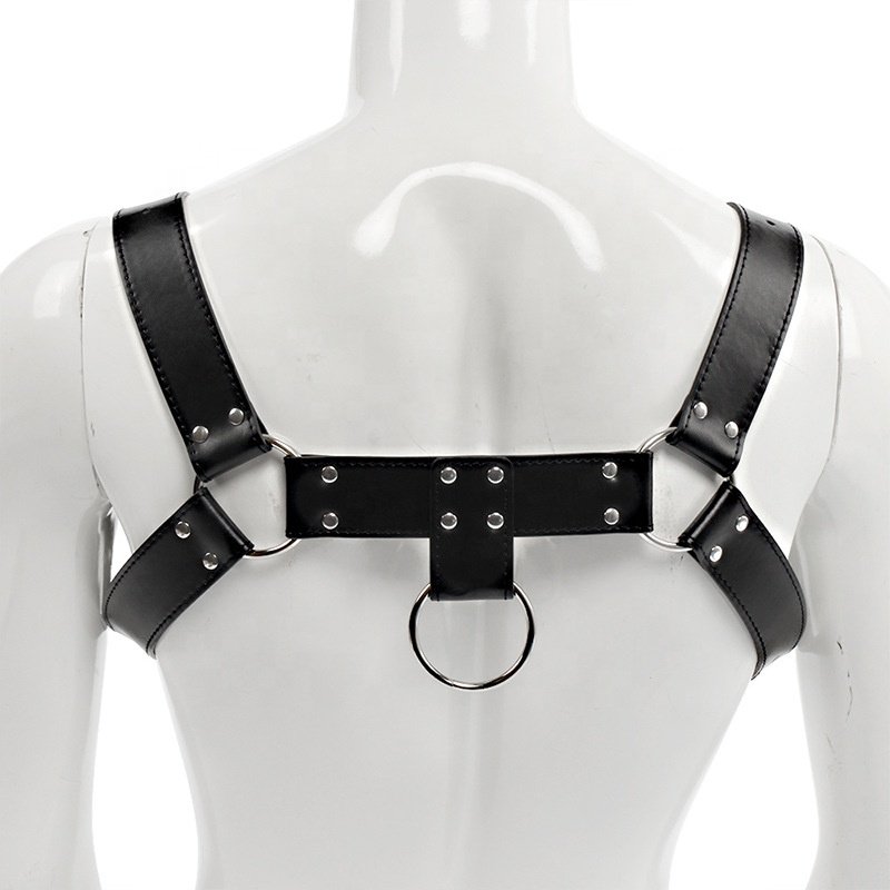 leather for men adjustable buckle body chest garter belt cosplay nightclub sexy chest belt harness body male male bondage