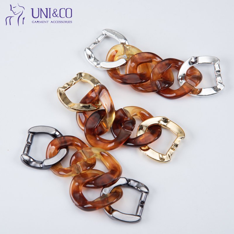 Acrylic Chain Strap Resin Plastic Buckles For Shoes