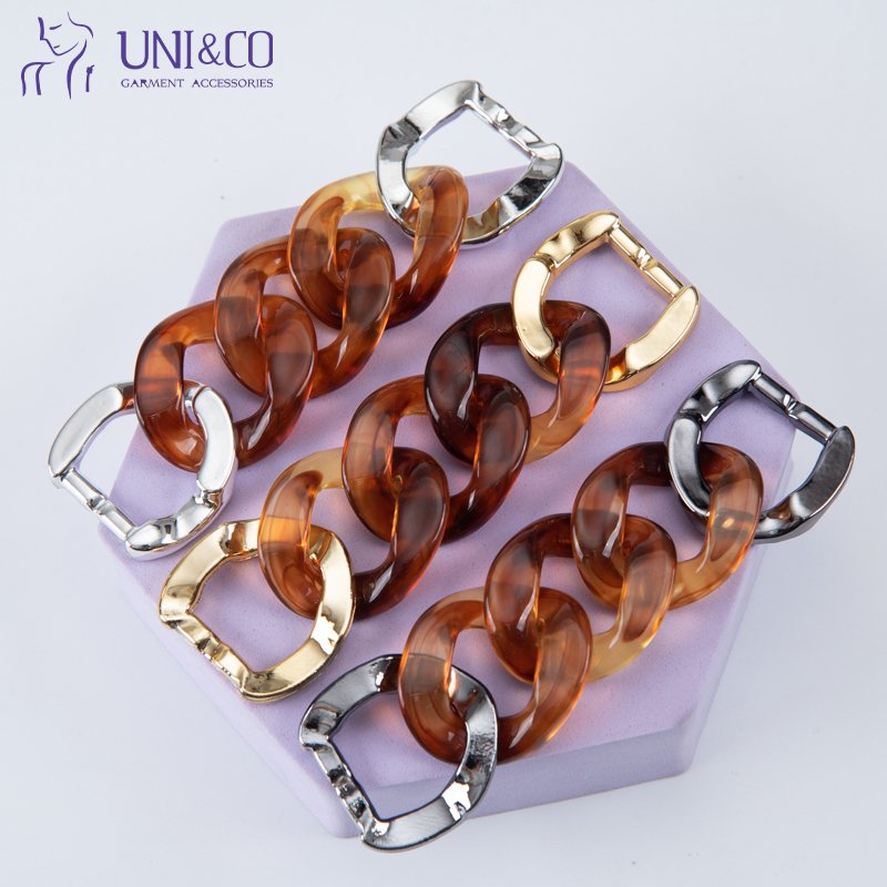 Acrylic Chain Strap Resin Plastic Buckles For Shoes