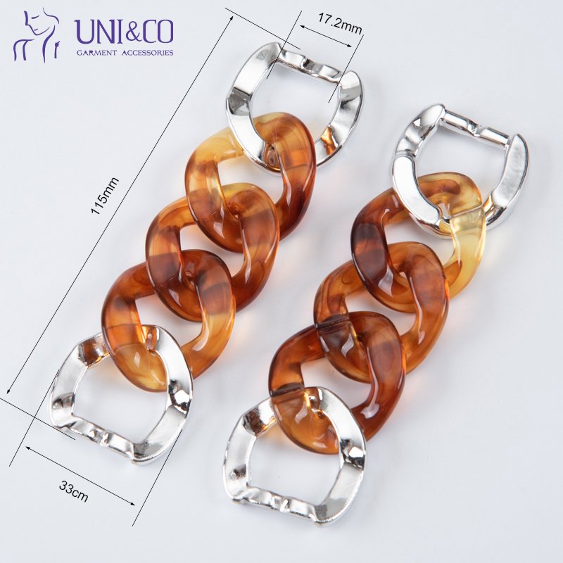 Acrylic Chain Strap Resin Plastic Buckles For Shoes