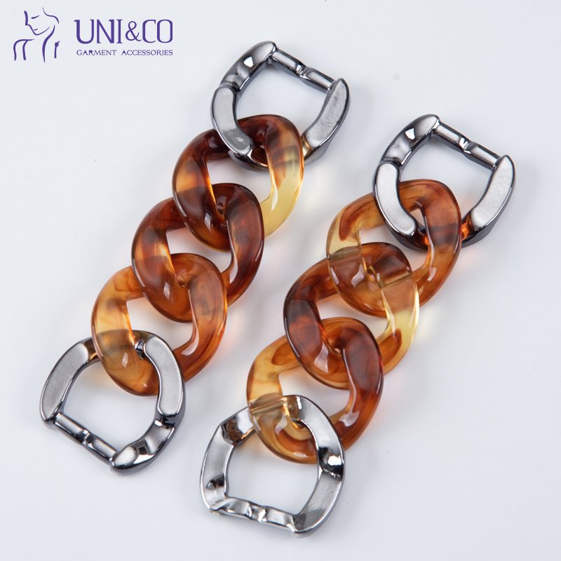 Acrylic Chain Strap Resin Plastic Buckles For Shoes