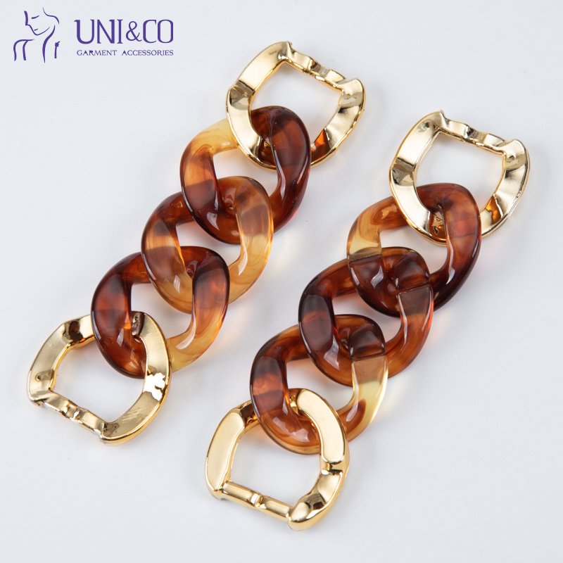 Acrylic Chain Strap Resin Plastic Buckles For Shoes