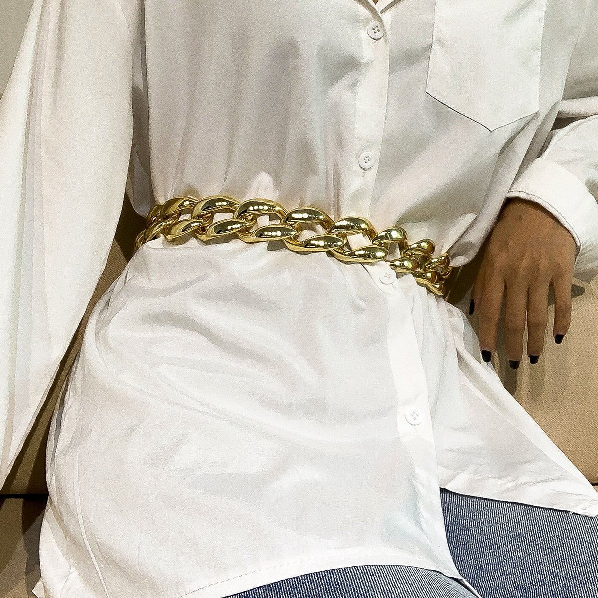 Fashion Vintage Gold Chain Belt High Quality Adjustable Punk Belt Body Jewelry Hip Hop Cool Girl Metal Waist Belt