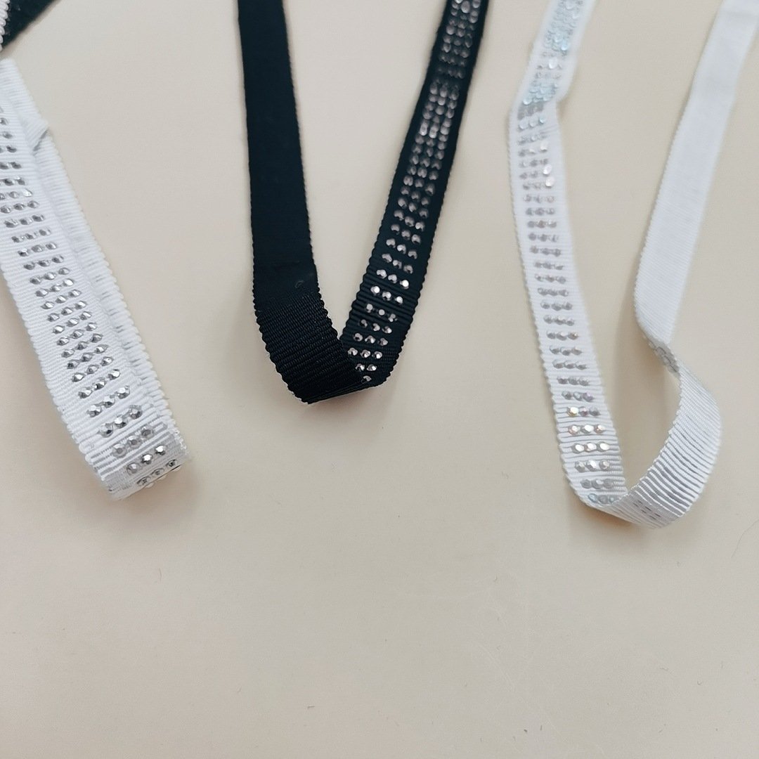 JFL061Hat band Diamond ribbon Diamond lace garment accessories sequin ribbon headwear shoe material Luggage accessories