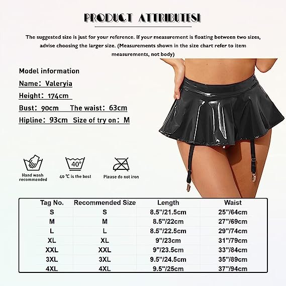 Women's Faux Leather Harness Punk Adjustable Garter Belt Gothic Waist Belt with Metal Chain Tassel
