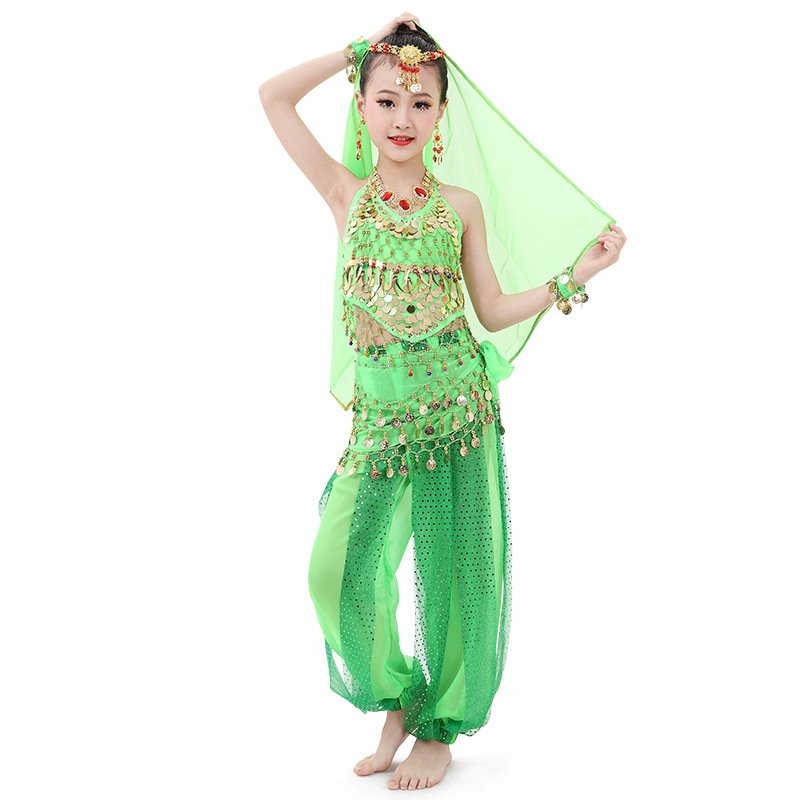 Kids Belts Fashion Children's Belly Dance Belt Children's Indian Dance Triple Performance Waist Chain Belts
