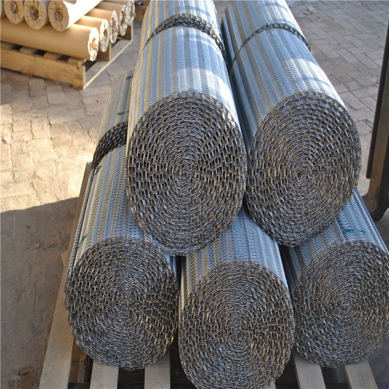 Customized size metal stainless steel chain type conveyor belt mesh with roller chain anti corrosion used for furance